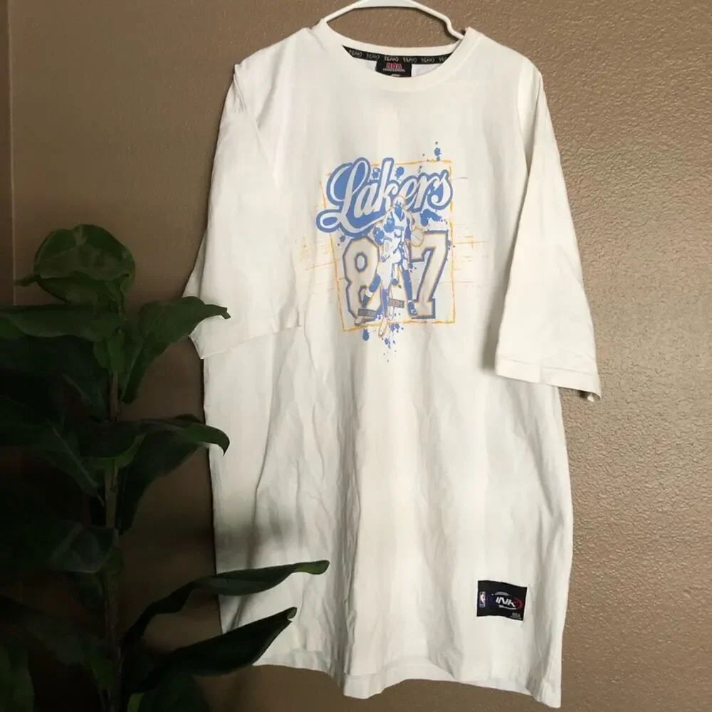 White Lakers Bryant & Odom Short Sleeve Shirt